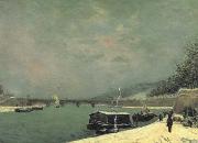 Paul Gauguin The Seine at the Pont d'lena,Snowy Weathe (mk07) USA oil painting reproduction